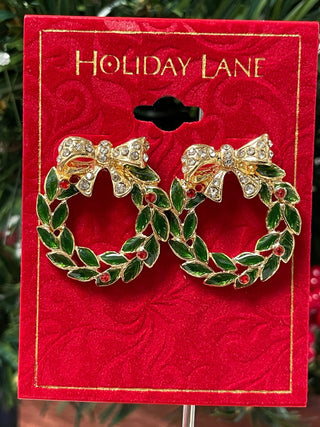HOLIDAY WREATH EARRINGS - Cathys Place