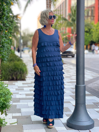 MIAMI NIGHTS NAVY CHA CHA DRESS