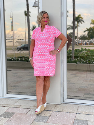 CANDY PINK SHORT SLEEVE DRESS