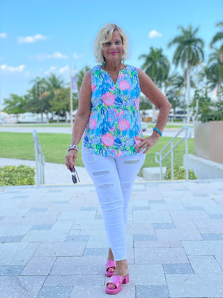 SEASHELL BEACH SLEEVELESS V
