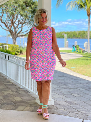 PALM TREE SIESTA SHIFT DRESS