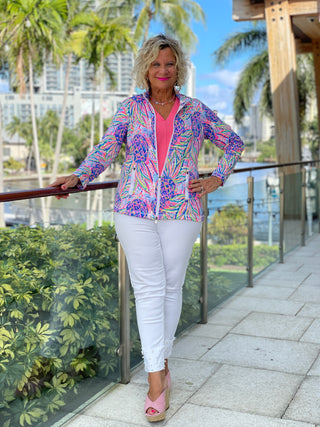 PINK PINE APPLE ZIPPER JACKET