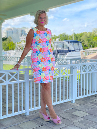 PALM BEACH GARDEN SHIFT DRESS