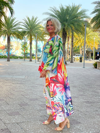 TROPICAL BLOOM SPALSH TUNIC
