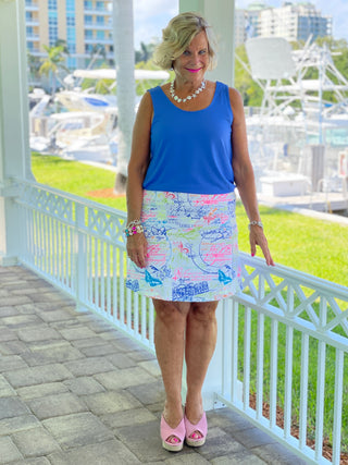 POST CARDS OF LOVE SKORT - Cathys Place