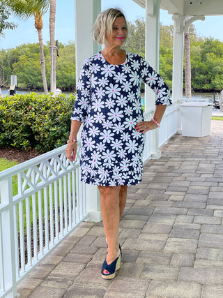 DAISY DAY SLEEVE RUFFLE DRESS