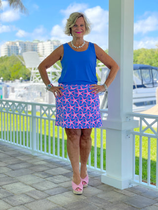 PINK STARFISH BEACH SKORT