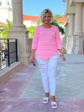 CANDY PINK ASYMMETRIC TOP - Cathys Place