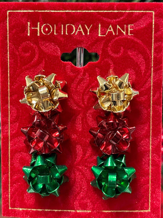 HOLIDAY RIBBON EARRING TRIO - Cathys Place