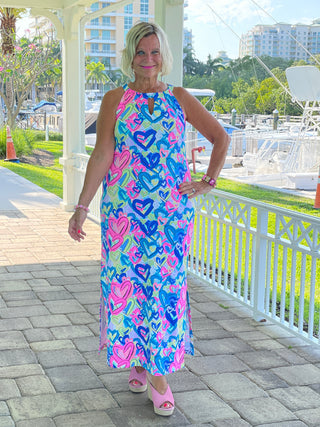 SECRET LOVE HEARTS KEYHOLE MAXI