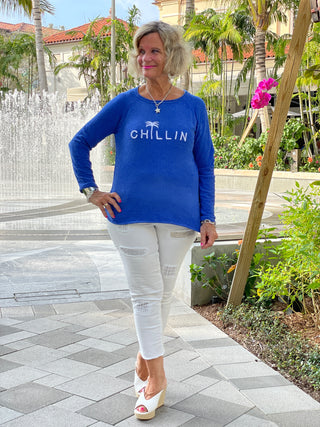 CHENILLE DEEP SEA CREW CHILLIN SWEATER