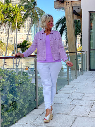 KEY WEST LINEN LILAC JACKET