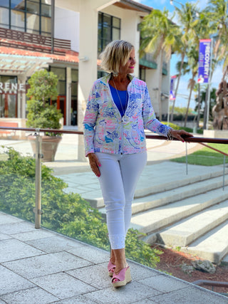 POSTCARDS OF LOVE FULL ZIPPER JACKET - Cathys Place