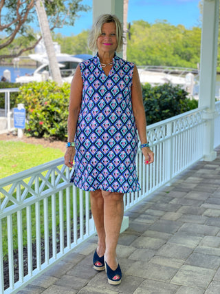 PINEAPPLE VACA COLLAR DRESS