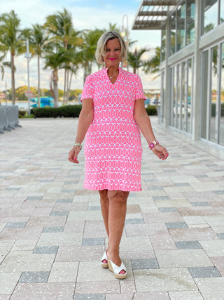 CANDY PINK SHORT SLEEVE DRESS