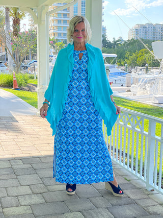 BAHAMA BLUE TURTLE KEYHOLE MAXI