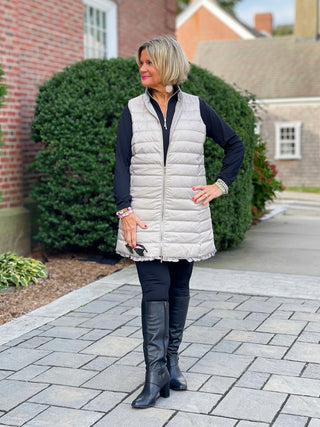 LULU-B SILVER PUFFER VEST