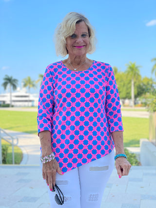 PINK SPADE ASYMMETRIC TOP - Cathys Place