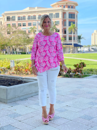 PINK LANE ASYMMETRIC TOP