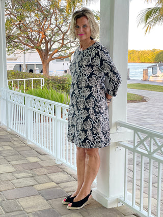 NAUTICAL  LANE SLEEVE DRESS