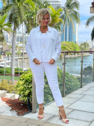 KEY WEST WHITE LINEN JACKET