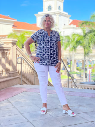 NAVY DAYS SHORT SLEEVE - Cathys Place