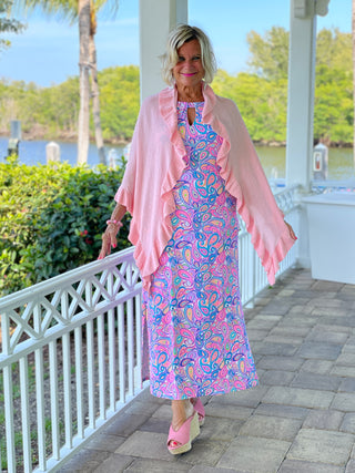 CAROLINA PAISLEY KEYHOLE MAXI