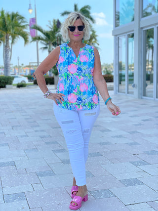 SEASHELL BEACH SLEEVELESS V