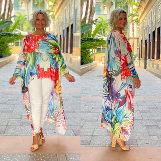 TROPICAL BLOOM SPALSH TUNIC