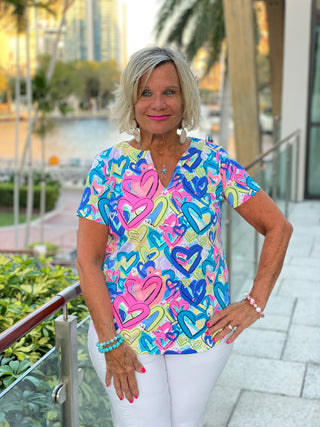 SECRET LOVE HEARTS SHORT SLEEVE