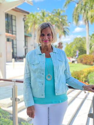 KEY WEST BLUE LINEN JACKET