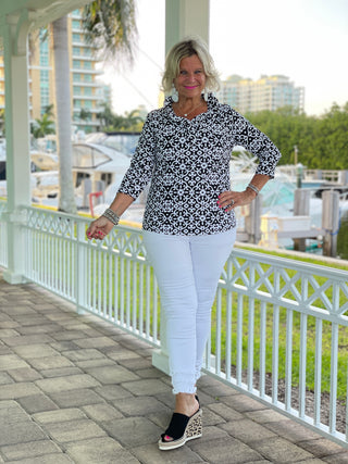 NAPLES DAY RUFFLE TOP