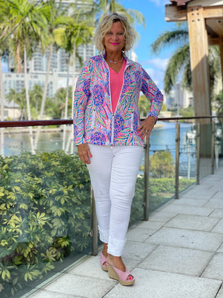 PINK PINE APPLE ZIPPER JACKET