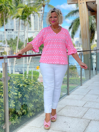 CANDY PINK BELL SLEEVE