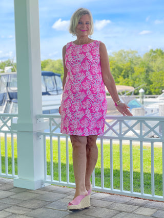 PINK LANE SHIFT DRESS