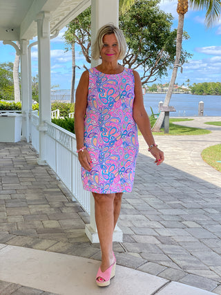 CAROLINA PAISLEY SHIFT DRESS