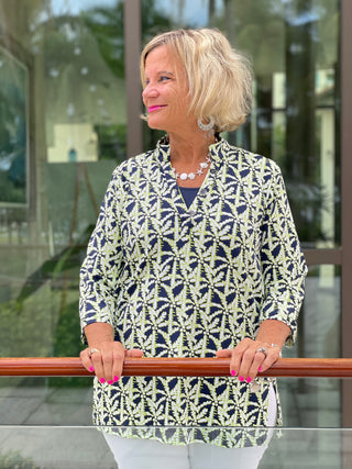 GREEN NAVY TUNIC - Cathys Place