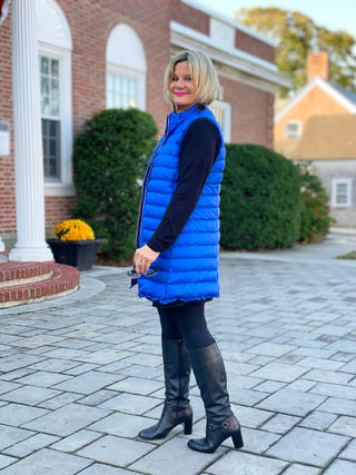 LULU-B COBALT PUFFER VEST