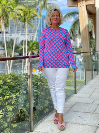 PINK SPADE THUMB HOLE TOP