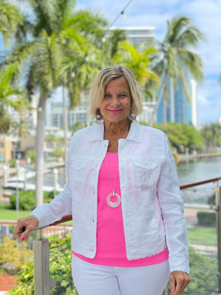 KEY WEST WHITE LINEN JACKET