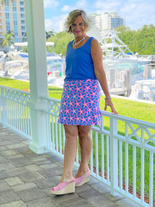 PINK STARFISH BEACH SKORT