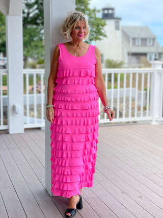 HOT PINK CHA CHA MAXI DRESS