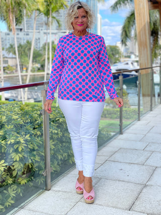 PINK SPADE THUMB HOLE TOP