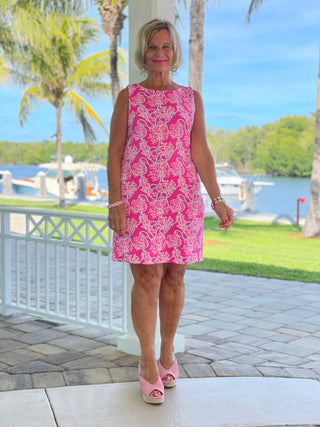 PINK LANE SHIFT DRESS