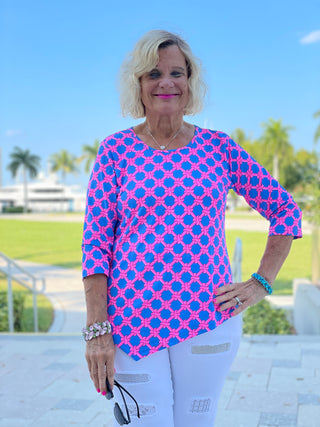 PINK SPADE ASYMMETRIC TOP - Cathys Place