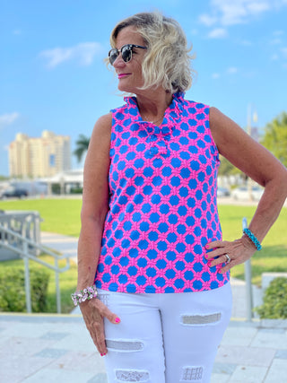 PINK SPADE SLEEVELESS RUFFLE - Cathys Place
