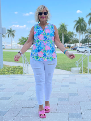 SEASHELL BEACH SLEEVELESS V
