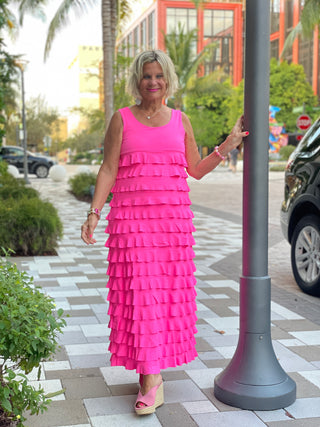 HOT PINK CHA CHA MAXI DRESS