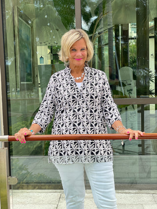 BLACK AND BEIGE TUNIC - Cathys Place