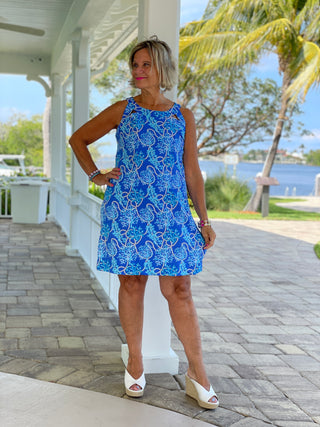 AQUA LANE HALTER DRESS - Cathys Place